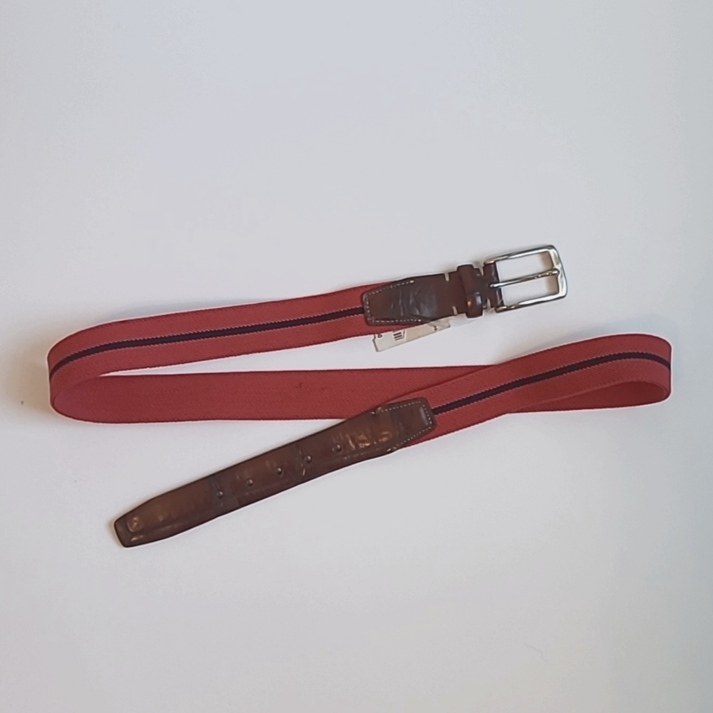 Canvas & leather belt